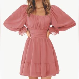 Exlura long sleeve, tie back dress.